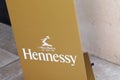 Cognac , Aquitaine / France - 12 04 2019 : hennessy sign logo shop cognac city in Charente France Royalty Free Stock Photo