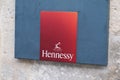 Cognac , Aquitaine / France - 12 04 2019 : Hennessy store sign logo in building shop cognac city in Charente France Royalty Free Stock Photo