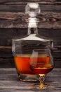 Cognac bottle and glass