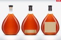 Cognac bottle set mockup