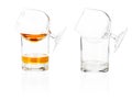 Cognac brandy glass on white Royalty Free Stock Photo