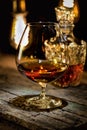 Cognac and carafe Royalty Free Stock Photo