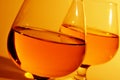 Cognac glasses with brandy