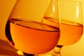 Cognac glasses with brandy Royalty Free Stock Photo