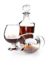 Cognac in goblet and decanter