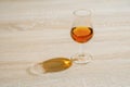 Cognac in sniffer glass Royalty Free Stock Photo