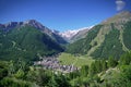 Aerial view of the village of Cogne