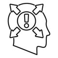 Cognition critical thinking icon outline vector. Plan problem