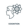 Cognition line icon. Creative outline design from artificial intelligence icons collection. Thin cognition icon for