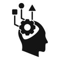 Cognition new problem icon simple vector. Critical thinking