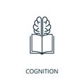 Cognition thin line icon. Creative simple design from artificial intelligence icons collection. Outline cognition icon