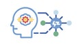 Cognitive AI Networks, Advanced Brainpower, vector design Generative AI Royalty Free Stock Photo
