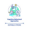 Cognitive behavioral approaches concept icon