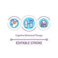 Cognitive behavioral therapy concept icon