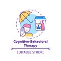 Cognitive behavioral therapy concept icon