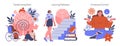 Cognitive Bias. Flat Vector Illustration