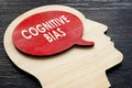 Cognitive bias word on the head shape. Royalty Free Stock Photo