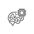 Cognitive Computing line icon