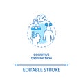 Cognitive dysfunction concept icon