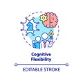 Cognitive flexibility concept icon