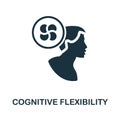 Cognitive Flexibility icon. Monochrome sign from cognitive skills collection. Creative Cognitive Flexibility icon