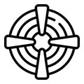 Cognitive focus icon outline vector. Human development