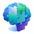 Cognitive Puzzle Brain - A Concept of Mind and Logic Royalty Free Stock Photo