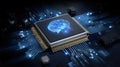 Cognitive robot framework: computational unit, electronic exchange, digital scheme, artificial core, encoded net Royalty Free Stock Photo