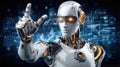 Cognitive robot framework: computational unit, electronic exchange, digital scheme, artificial core, encoded net Royalty Free Stock Photo
