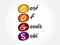 COGS - Cost of Goods Sold acronym