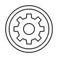 Cogs, customize Vector Icon which can easily modify or edit Royalty Free Stock Photo