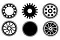 Cogs or gear isolated on white background.