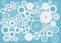 Cogs and gears. abstract background vector in blue on isolated background Royalty Free Stock Photo