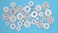 Cogs and gears animation on blue background. Royalty Free Stock Photo