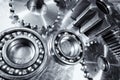 Cogs, gears, pinions and bearings Royalty Free Stock Photo