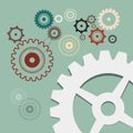 Cogs - Gears Retro Illustration Royalty Free Stock Photo
