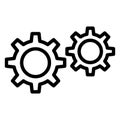 Cogs  Glyph Style vector icon which can easily modify or edit Royalty Free Stock Photo