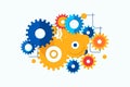 cogs machine vector flat minimalistic isolated illustration Royalty Free Stock Photo
