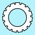 Cogs outline icon.