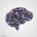 Cogs in the shape of a human brain Royalty Free Stock Photo