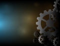 Cogs wheels dark and lights background vector design. Royalty Free Stock Photo