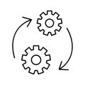 Cogwheel around Isolated Vector icon which can easily modify or edit