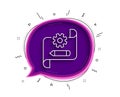 Cogwheel blueprint line icon. Engineering tool sign. Edit settings. Vector