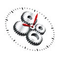 Cogwheel Clock Royalty Free Stock Photo