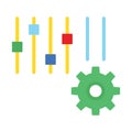 Cogwheel, configuration Vector Icon which can easily modify or edit Royalty Free Stock Photo