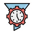 Cogwheel, data management Vector Icon which can easily modify or edit Royalty Free Stock Photo