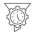 Cogwheel, data management Vector Icon which can easily modify or edit Royalty Free Stock Photo