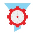 Cogwheel, data management Vector Icon which can easily modify or edit Royalty Free Stock Photo