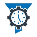 Cogwheel, data management Vector Icon which can easily modify or edit Royalty Free Stock Photo