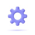 Cogwheel gear, setting symbol. Repair, optimizing, workflow concept.